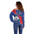 Happy Cape Verde Independence Day Off Shoulder Sweater Coat Of Arms With Map