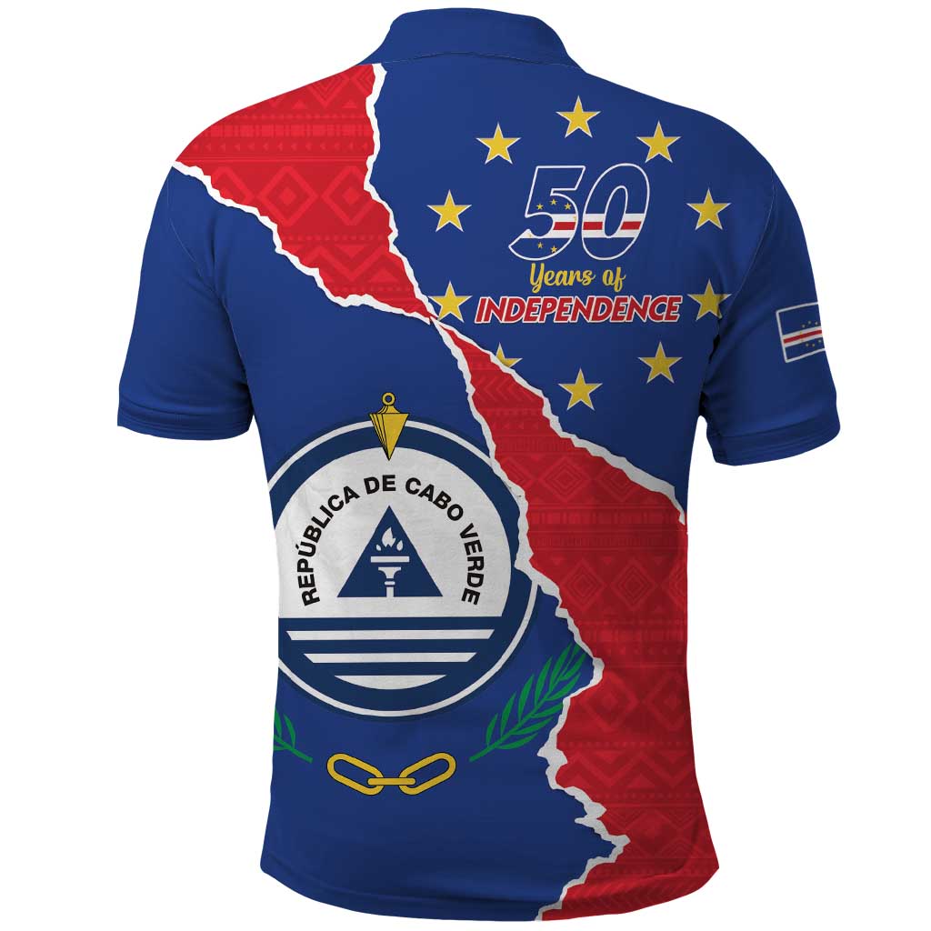 Happy Cape Verde Independence Day Polo Shirt Coat Of Arms With Map