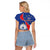 Happy Cape Verde Independence Day Raglan Cropped T Shirt Coat Of Arms With Map