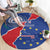 Happy Cape Verde Independence Day Round Carpet Coat Of Arms With Map