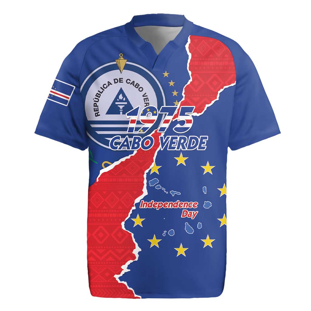 Happy Cape Verde Independence Day Rugby Jersey Coat Of Arms With Map
