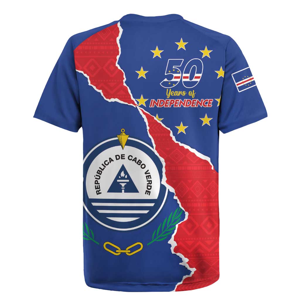 Happy Cape Verde Independence Day Rugby Jersey Coat Of Arms With Map