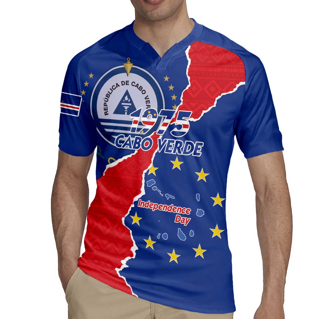 Happy Cape Verde Independence Day Rugby Jersey Coat Of Arms With Map