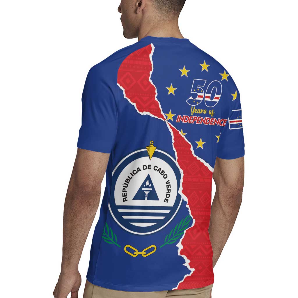 Happy Cape Verde Independence Day Rugby Jersey Coat Of Arms With Map