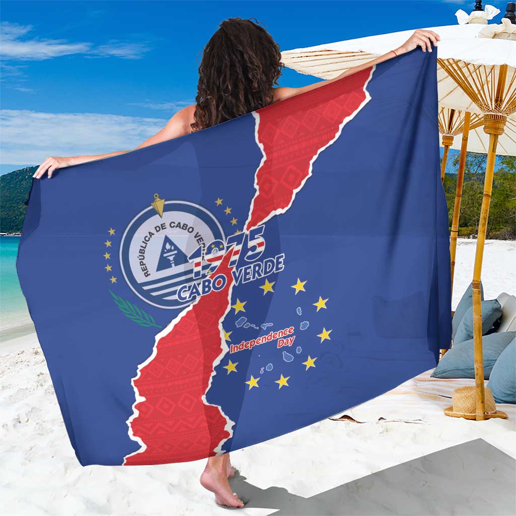 Happy Cape Verde Independence Day Sarong Coat Of Arms With Map