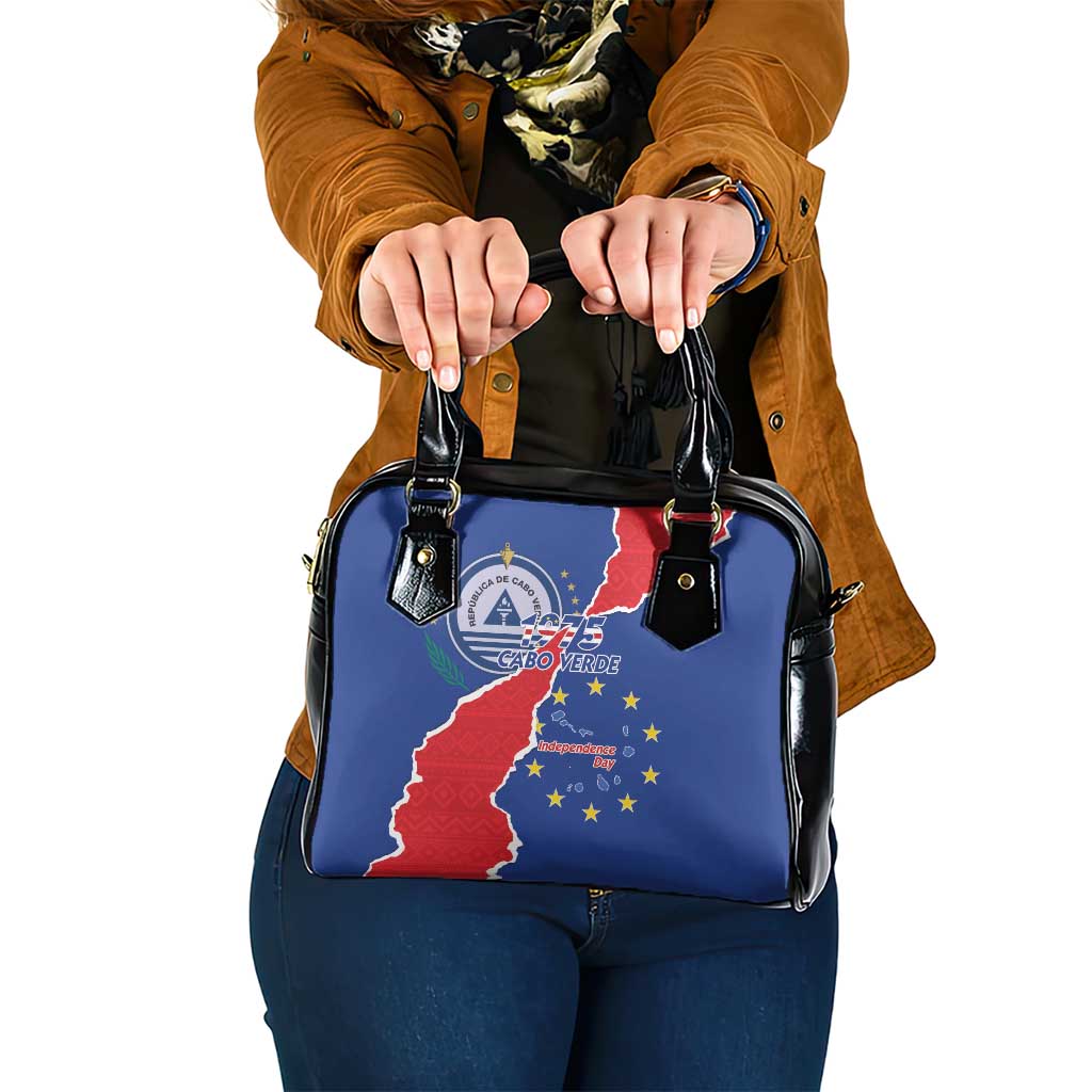 Happy Cape Verde Independence Day Shoulder Handbag Coat Of Arms With Map