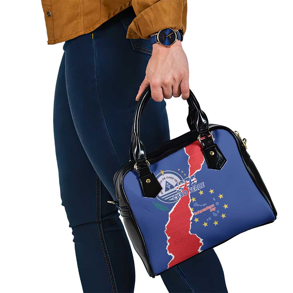 Happy Cape Verde Independence Day Shoulder Handbag Coat Of Arms With Map