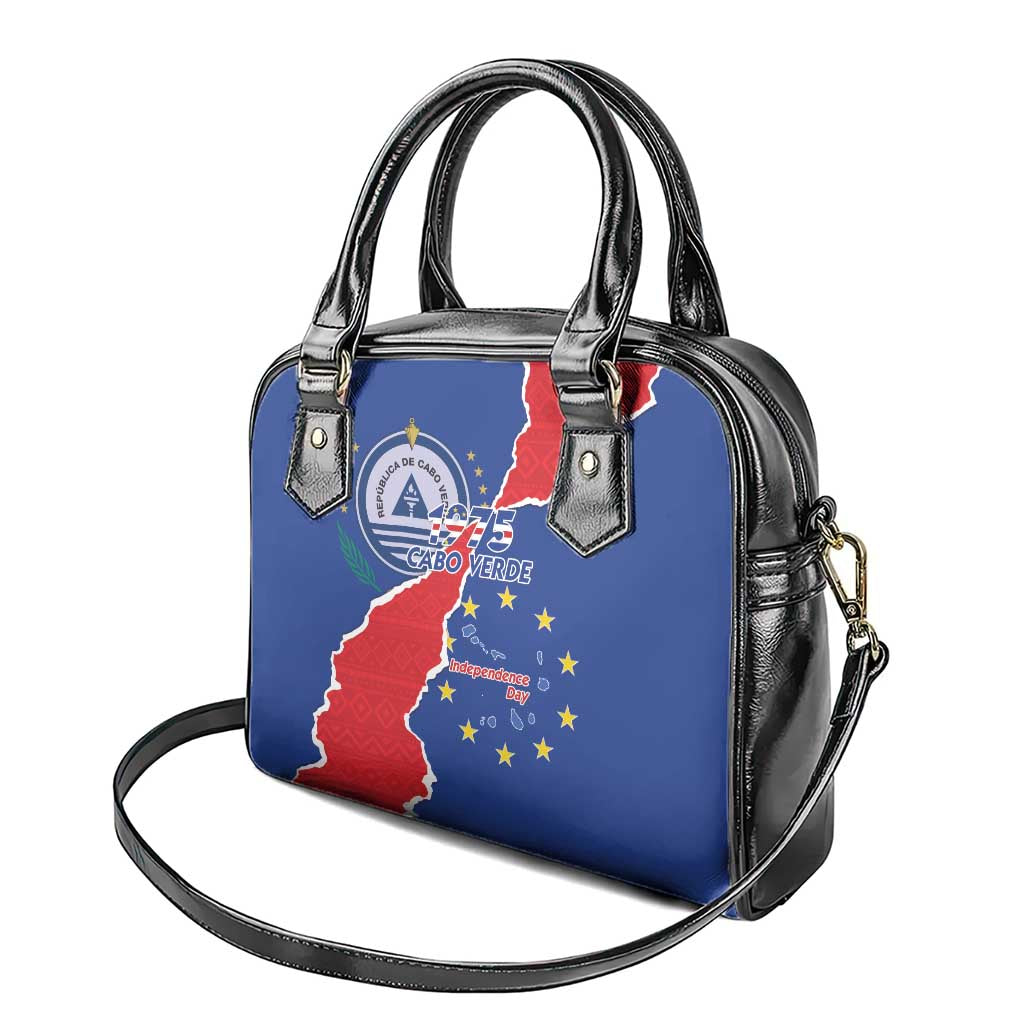 Happy Cape Verde Independence Day Shoulder Handbag Coat Of Arms With Map