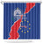 Happy Cape Verde Independence Day Shower Curtain Coat Of Arms With Map