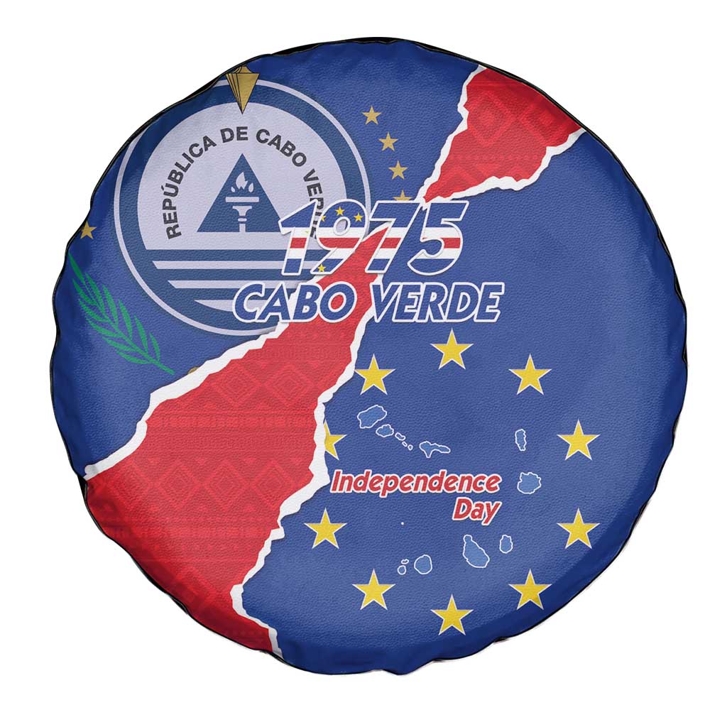 Happy Cape Verde Independence Day Spare Tire Cover Coat Of Arms With Map