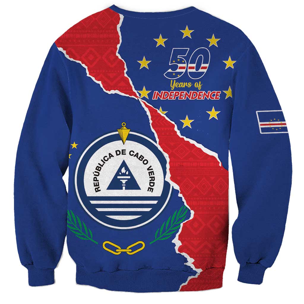 Happy Cape Verde Independence Day Sweatshirt Coat Of Arms With Map
