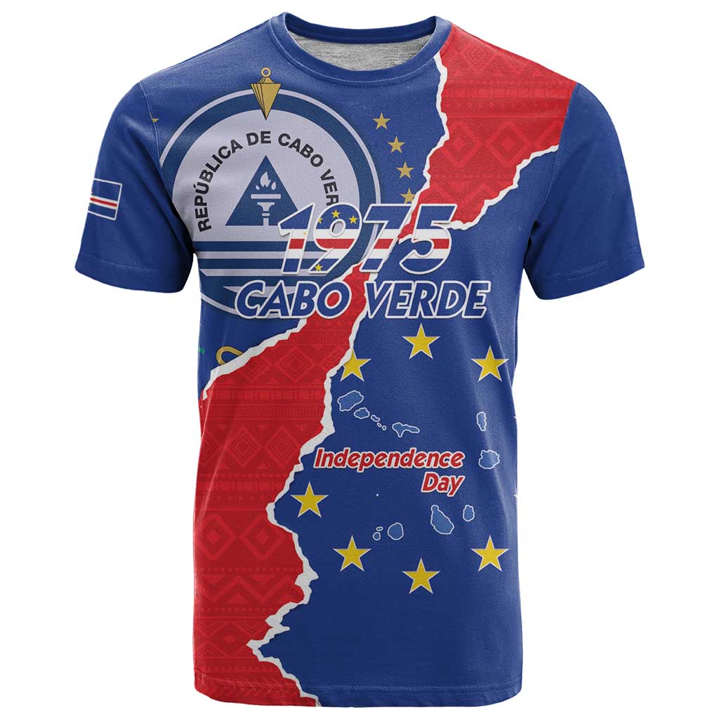 Happy Cape Verde Independence Day T Shirt Coat Of Arms With Map