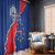 Happy Cape Verde Independence Day Window Curtain Coat Of Arms With Map