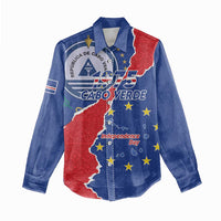 Happy Cape Verde Independence Day Women Casual Shirt Coat Of Arms With Map
