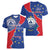 Happy Cape Verde Independence Day Women V-Neck T-Shirt Coat Of Arms With Map