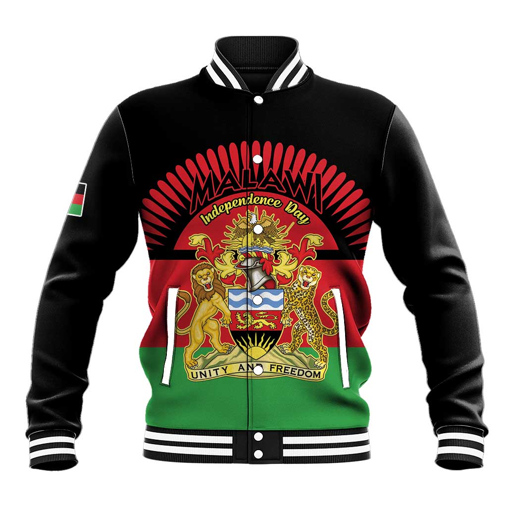 Personalized Malawi Independence Day Baseball Jacket Coat Of Arms Flag Style