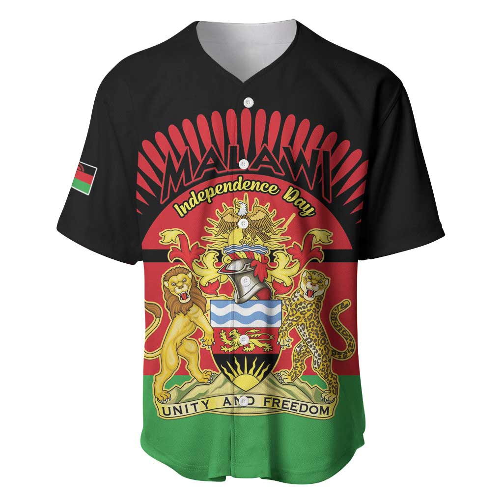 Personalized Malawi Independence Day Baseball Jersey Coat Of Arms Flag Style