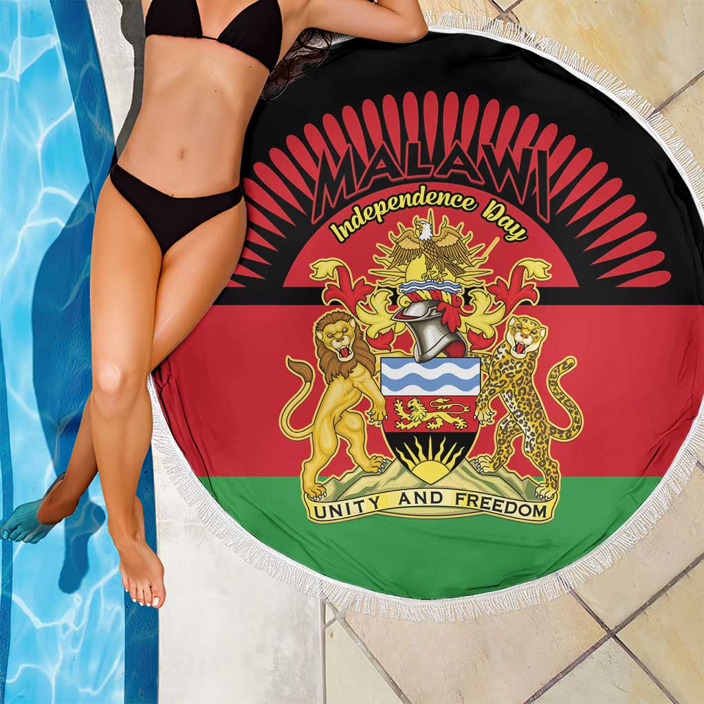 Malawi Independence Day Beach Blanket Coat Of Arms Flag Style