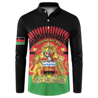 Personalized Malawi Independence Day Button Sweatshirt Coat Of Arms Flag Style