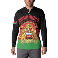 Personalized Malawi Independence Day Button Sweatshirt Coat Of Arms Flag Style