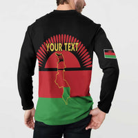 Personalized Malawi Independence Day Button Sweatshirt Coat Of Arms Flag Style