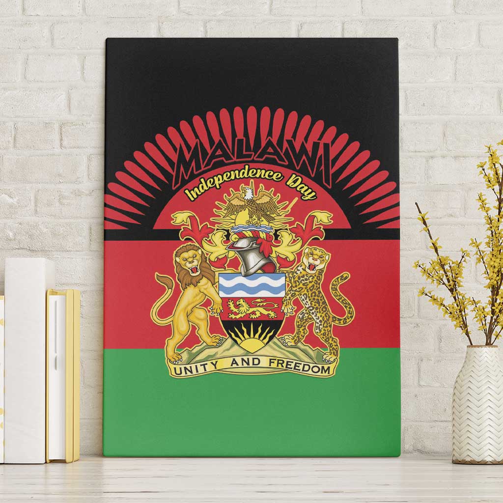 Malawi Independence Day Canvas Wall Art Coat Of Arms Flag Style