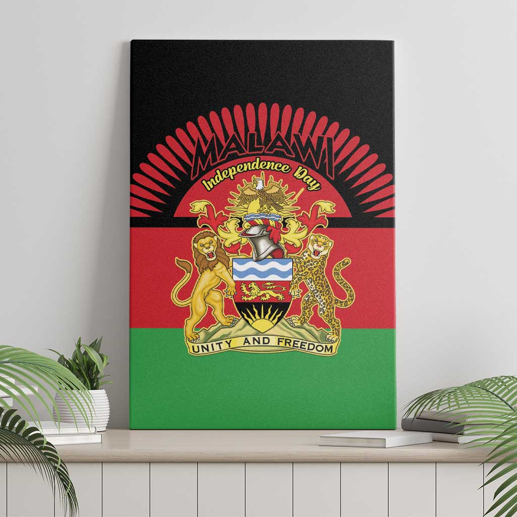Malawi Independence Day Canvas Wall Art Coat Of Arms Flag Style
