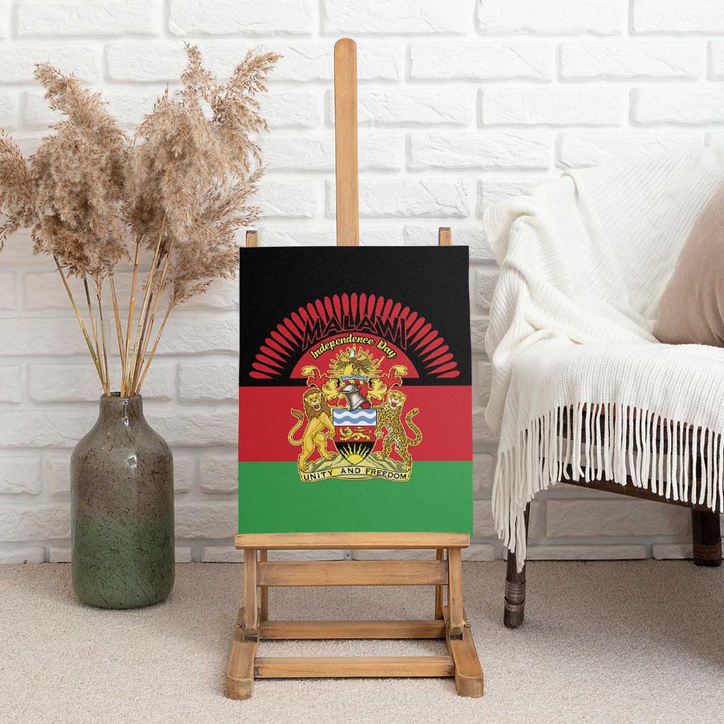 Malawi Independence Day Canvas Wall Art Coat Of Arms Flag Style