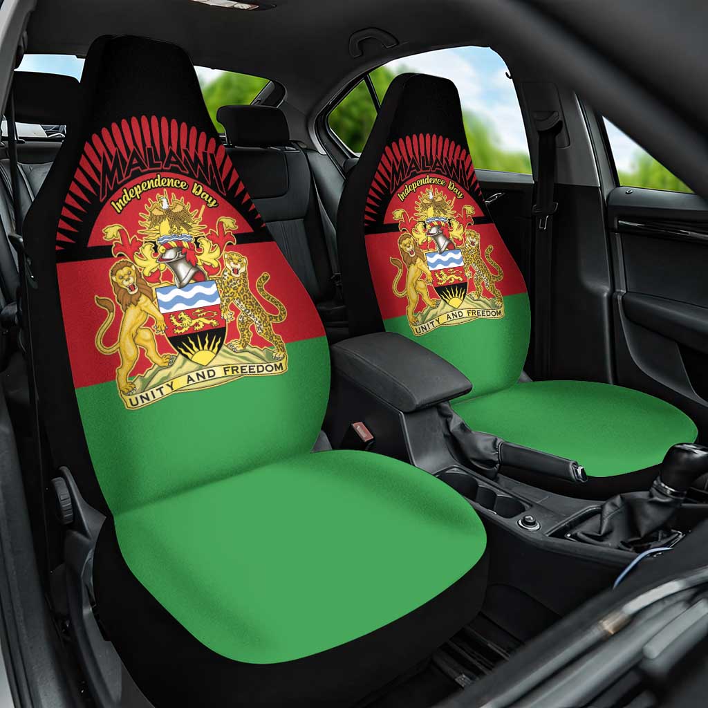 Malawi Independence Day Car Seat Cover Coat Of Arms Flag Style