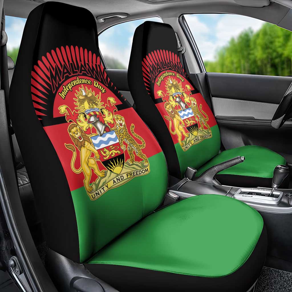 Malawi Independence Day Car Seat Cover Coat Of Arms Flag Style