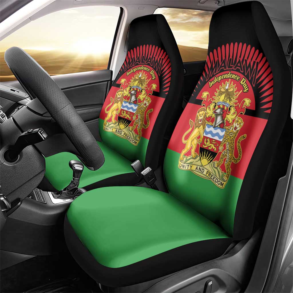 Malawi Independence Day Car Seat Cover Coat Of Arms Flag Style