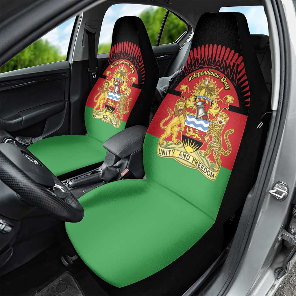 Malawi Independence Day Car Seat Cover Coat Of Arms Flag Style