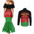 Personalized Malawi Independence Day Couples Matching Mermaid Dress and Long Sleeve Button Shirt Coat Of Arms Flag Style