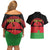 Personalized Malawi Independence Day Couples Matching Off Shoulder Short Dress and Hawaiian Shirt Coat Of Arms Flag Style