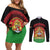 Personalized Malawi Independence Day Couples Matching Off Shoulder Short Dress and Long Sleeve Button Shirt Coat Of Arms Flag Style