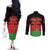 Personalized Malawi Independence Day Couples Matching Off The Shoulder Long Sleeve Dress and Long Sleeve Button Shirt Coat Of Arms Flag Style