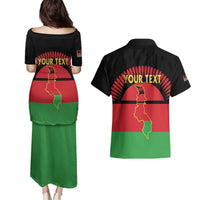 Personalized Malawi Independence Day Couples Matching Puletasi and Hawaiian Shirt Coat Of Arms Flag Style