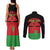 Personalized Malawi Independence Day Couples Matching Tank Maxi Dress and Long Sleeve Button Shirt Coat Of Arms Flag Style