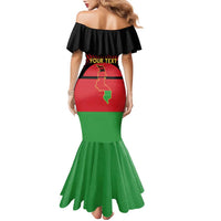 Personalized Malawi Independence Day Family Matching Mermaid Dress and Hawaiian Shirt Coat Of Arms Flag Style