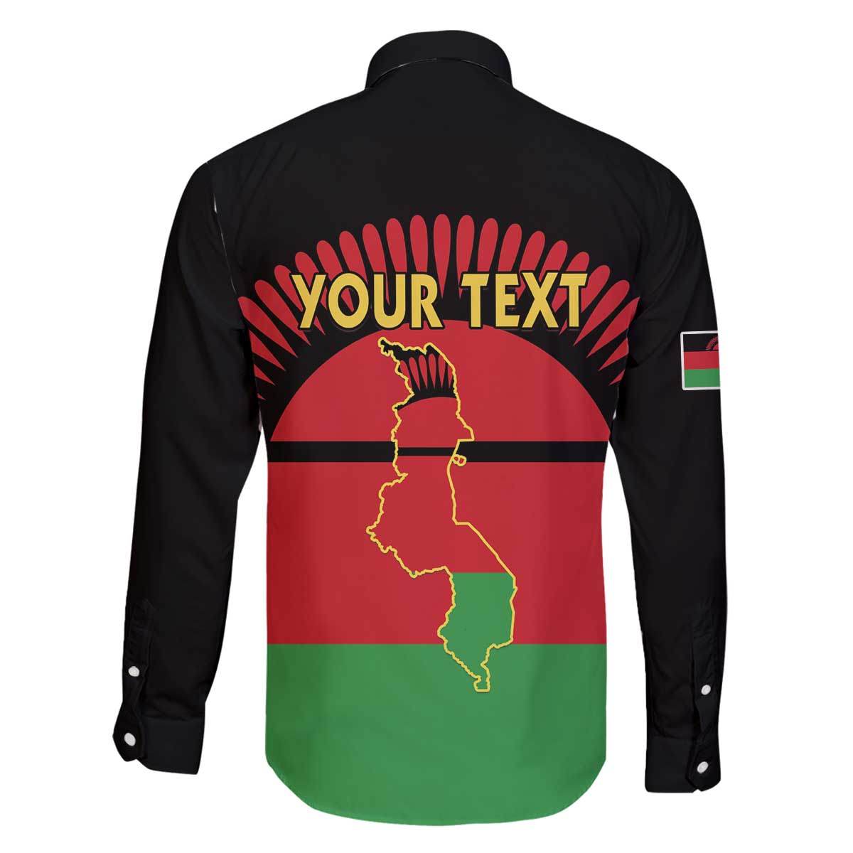 Personalized Malawi Independence Day Family Matching Off The Shoulder Long Sleeve Dress and Hawaiian Shirt Coat Of Arms Flag Style