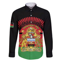 Personalized Malawi Independence Day Family Matching Off Shoulder Maxi Dress and Hawaiian Shirt Coat Of Arms Flag Style