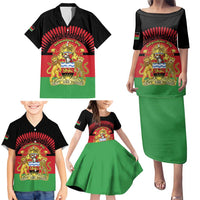 Personalized Malawi Independence Day Family Matching Puletasi and Hawaiian Shirt Coat Of Arms Flag Style
