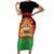 Personalized Malawi Independence Day Family Matching Short Sleeve Bodycon Dress and Hawaiian Shirt Coat Of Arms Flag Style