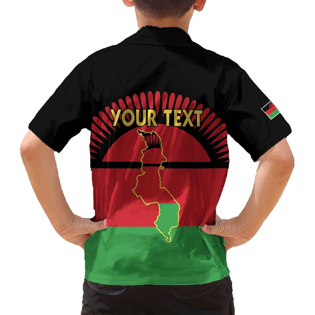 Personalized Malawi Independence Day Family Matching Tank Maxi Dress and Hawaiian Shirt Coat Of Arms Flag Style