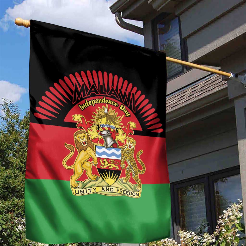 Malawi Independence Day Garden Flag Coat Of Arms Flag Style