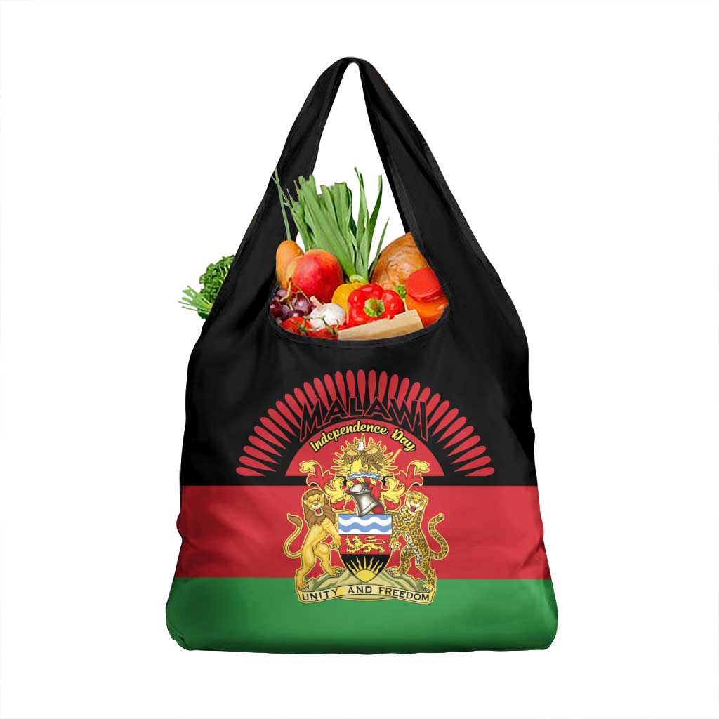 Malawi Independence Day Grocery Bag Coat Of Arms Flag Style