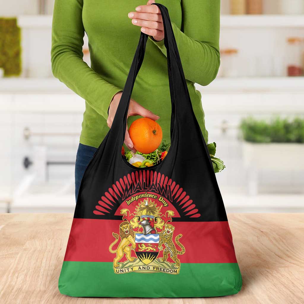 Malawi Independence Day Grocery Bag Coat Of Arms Flag Style