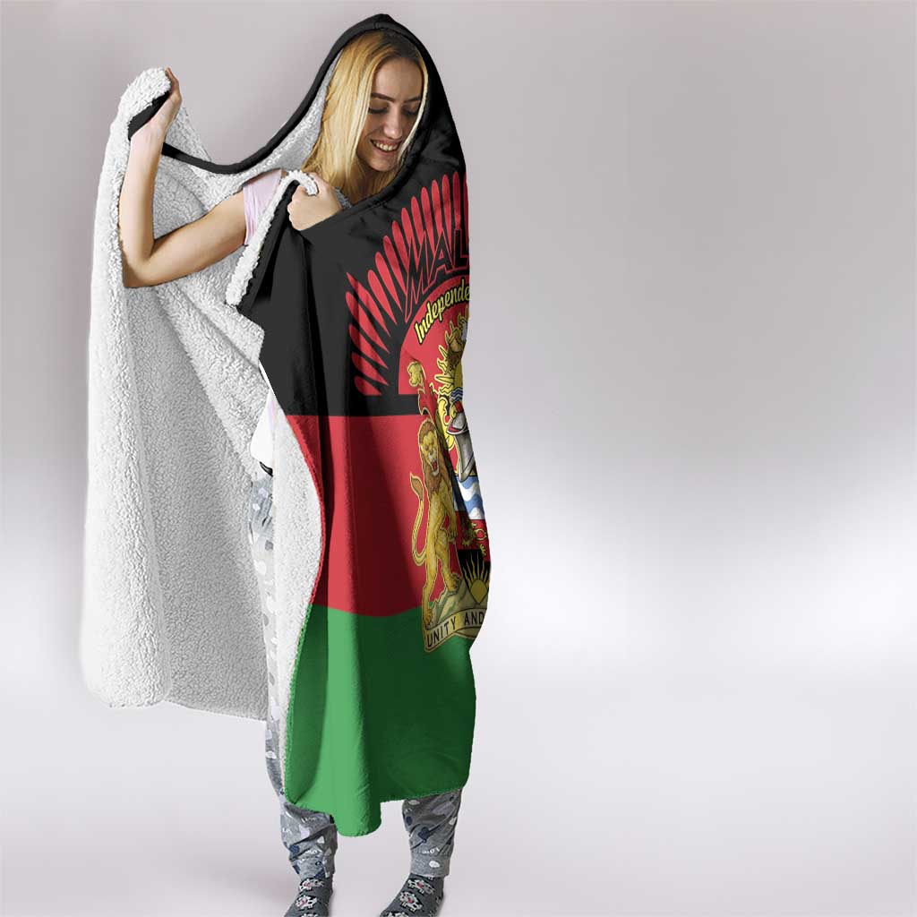 Malawi Independence Day Hooded Blanket Coat Of Arms Flag Style