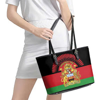 Malawi Independence Day Leather Tote Bag Coat Of Arms Flag Style