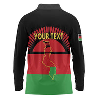 Personalized Malawi Independence Day Long Sleeve Polo Shirt Coat Of Arms Flag Style